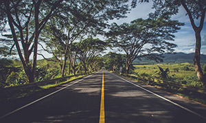 晴朗天氣道路景觀(guān)風(fēng)光攝影高清圖片