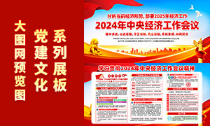 2024年中央經(jīng)濟工作會議宣傳展板PSD素材