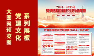 教育強(qiáng)國建設(shè)規(guī)劃綱要2024-2035年展板模板