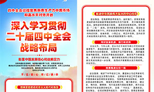 学习贯彻二十届四中全会战略布局长图海报 学习贯彻二十届四中全会战略布局长图海报