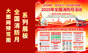 2025年全国消防月消防知识教育宣传展板 2025年全国消防月消防知识教育宣传展板
