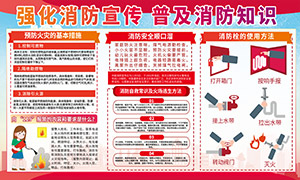 强化消防宣传普及消防知识宣传栏素材 强化消防宣传普及消防知识宣传栏素材