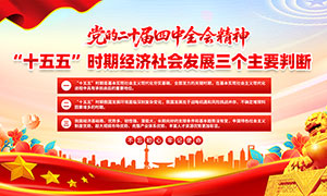 十五五时期经济社会发展三个主要判断宣传展板 十五五时期经济社会发展三个主要判断宣传展板