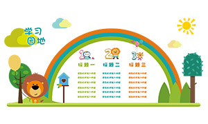 �׶�԰��ͨͯȤѧϰ԰���Ļ�ǽʸ��ͼ