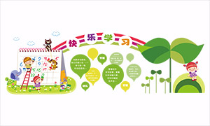 �׶�԰����ѧϰ����ͯȤ�Ļ�ǽʸ��ͼ