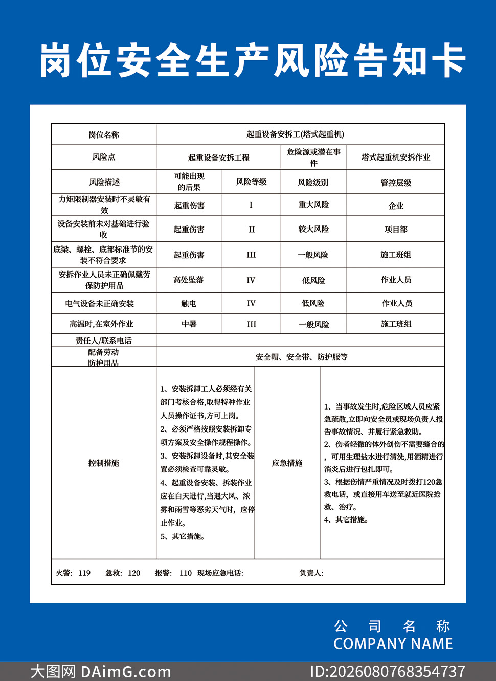 �����豸���𹤸�λ��ȫ���ɷ��ո�֪��